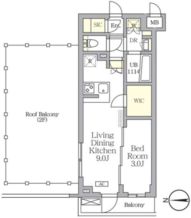 アジールコート都立大学の間取り