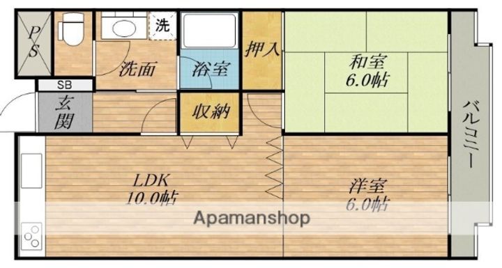 東京都大田区西蒲田5丁目の賃貸マンションの間取り