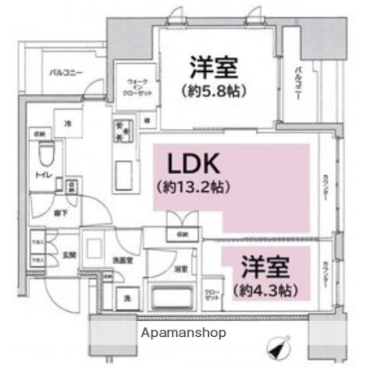 フレンシア築地の間取り