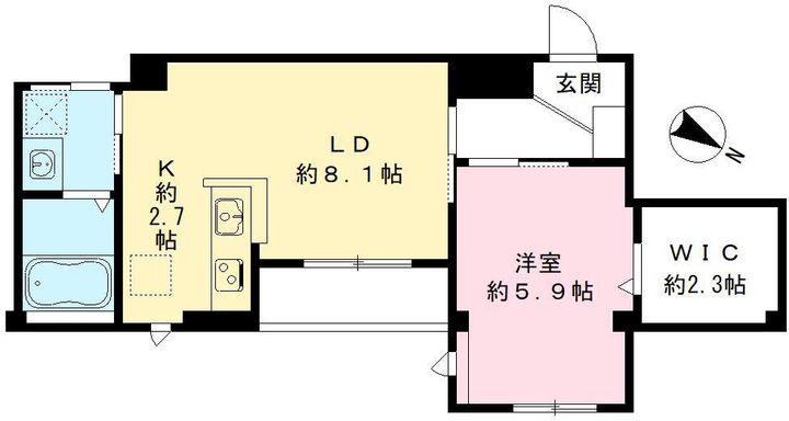BLAN CUBE 戸越公園(NEARLY ZEH)202号室の間取り