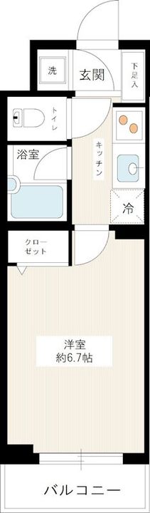 東京都大田区南馬込6丁目の賃貸マンションの間取り