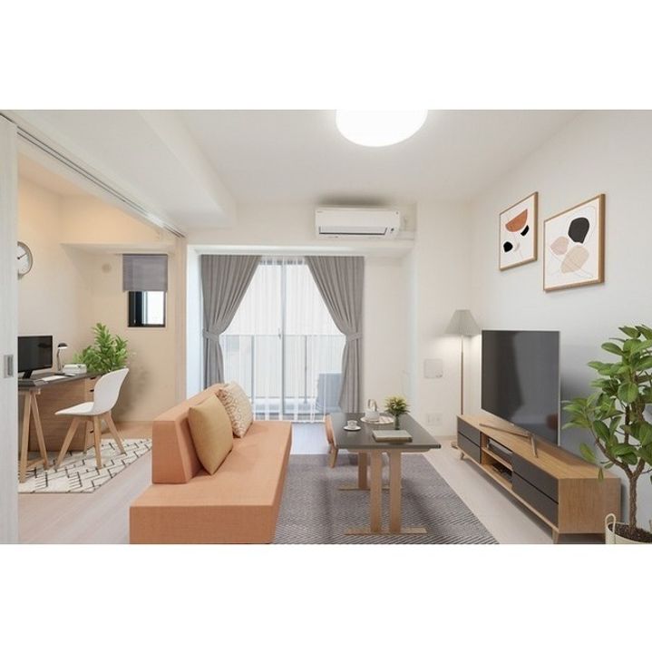 コンフォリア・リヴ豊洲キャナルの居間