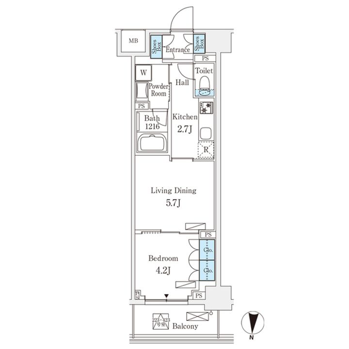 フロンティアレジデンス錦糸公園の間取り