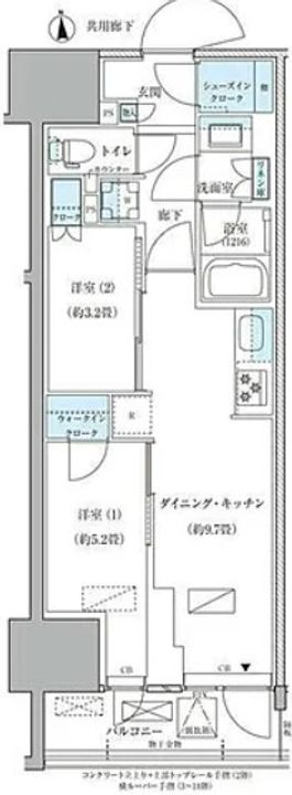 パークアクシス品川天王洲アイルの間取り