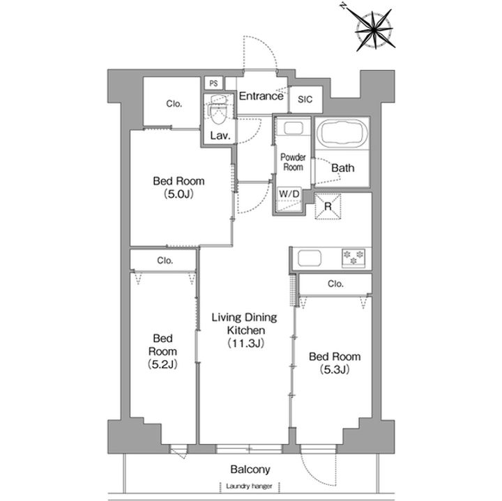 コンフォリア・リヴ豊洲キャナルの間取り