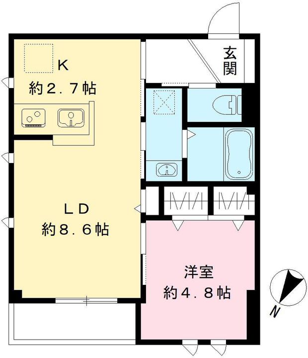BLAN CUBE 戸越公園(NEARLY ZEH)301号室の間取り