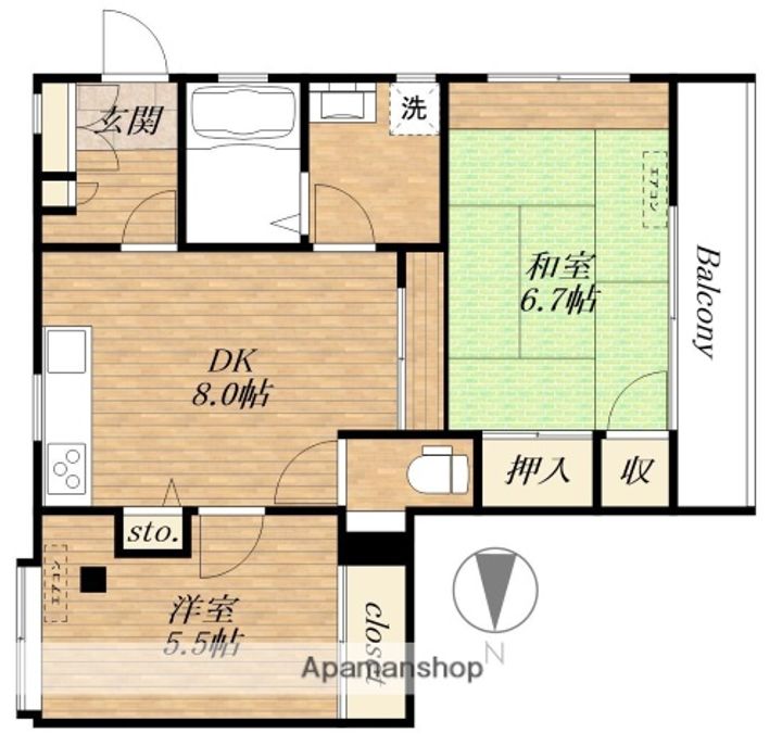 コーポ林201の間取り