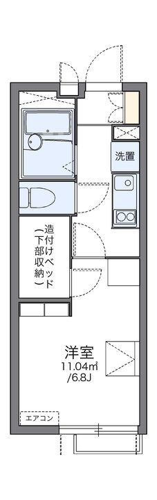 レオパレスグレース クレストⅠの間取り
