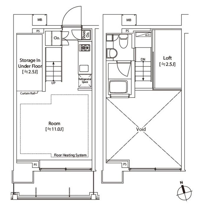 カスタリア中延の間取り