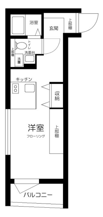 東京都品川区東品川1丁目の賃貸マンションの間取り