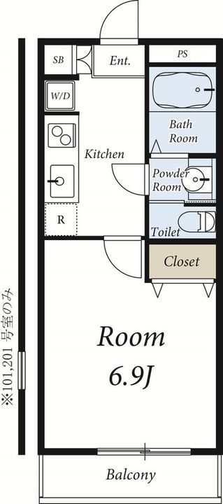 リリックコートハイビスカスの間取り