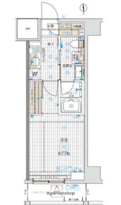ベルグレードKAMEIDO304の間取り