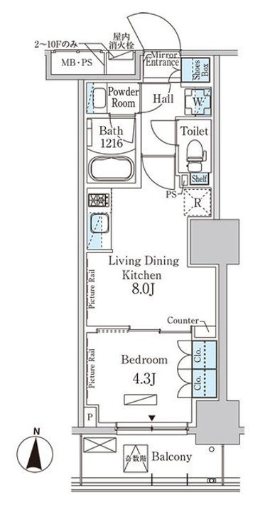 パークアクシス錦糸公園の間取り