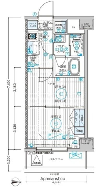 ブライズ大島602の間取り