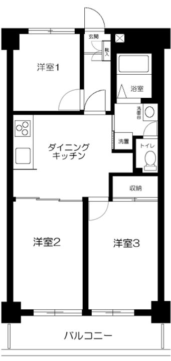 東京都練馬区桜台3丁目の賃貸マンションの間取り