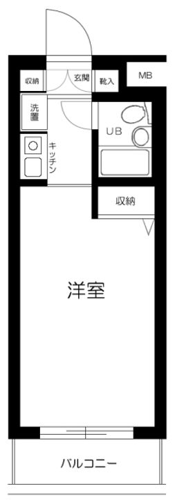 東京都練馬区旭丘1丁目の賃貸マンションの間取り