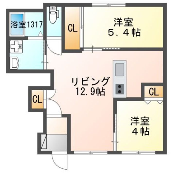 フォンテーヌ358の間取り