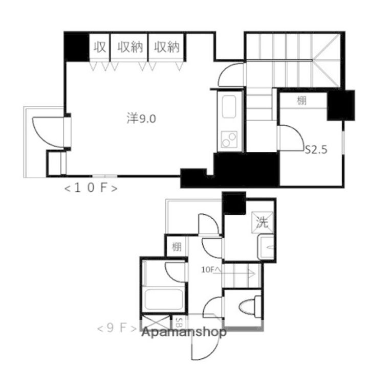 パレステュディオ三番町Ⅱ902の間取り