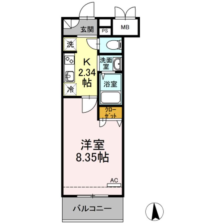 CARRE S.I(キャレエスアイ)の間取り