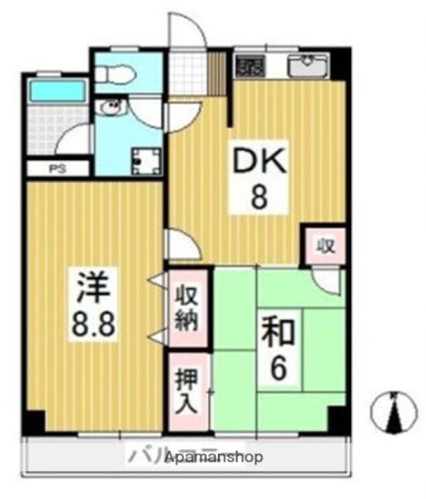 学園スカイマンション202の間取り
