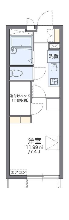レオパレス藤の間取り