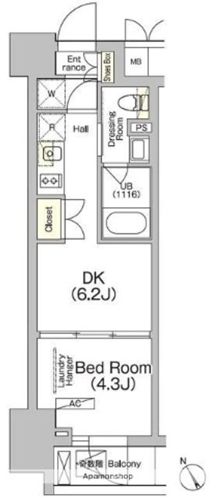 JPNOIE門前仲町503の間取り