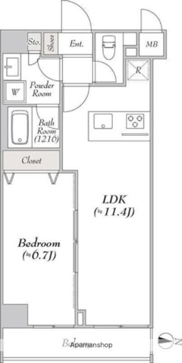 プレール・ドゥーク錦糸公園NORTHの間取り