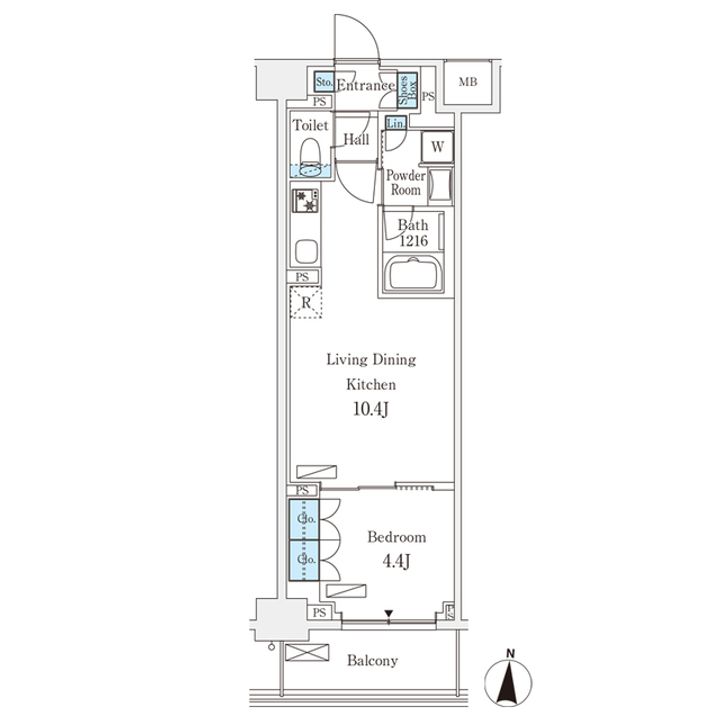 フロンティアレジデンス錦糸公園の間取り
