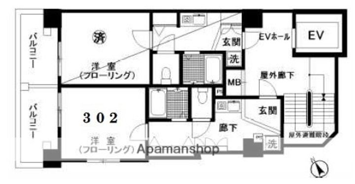 東京都武蔵野市吉祥寺本町2丁目の賃貸マンションの間取り