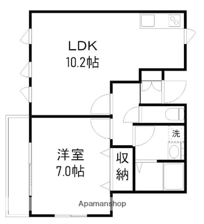 三鷹シャンテ201の間取り