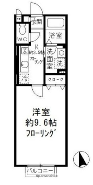 東京都三鷹市新川2丁目の賃貸アパートの間取り