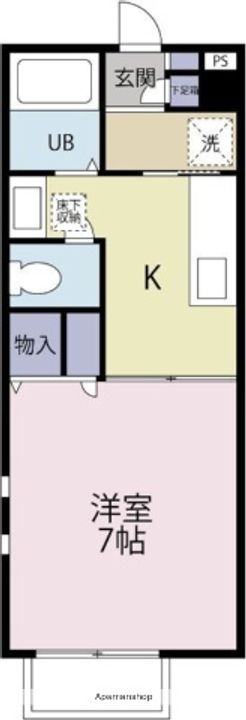 東京都杉並区西荻南3丁目の賃貸アパートの間取り