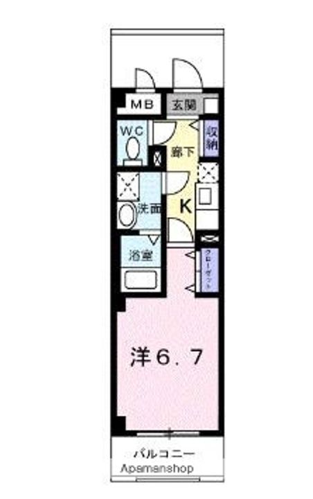 東京都三鷹市大沢6丁目の賃貸マンションの間取り