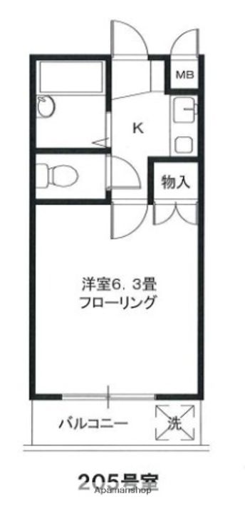 東京都杉並区永福1丁目の賃貸マンションの間取り
