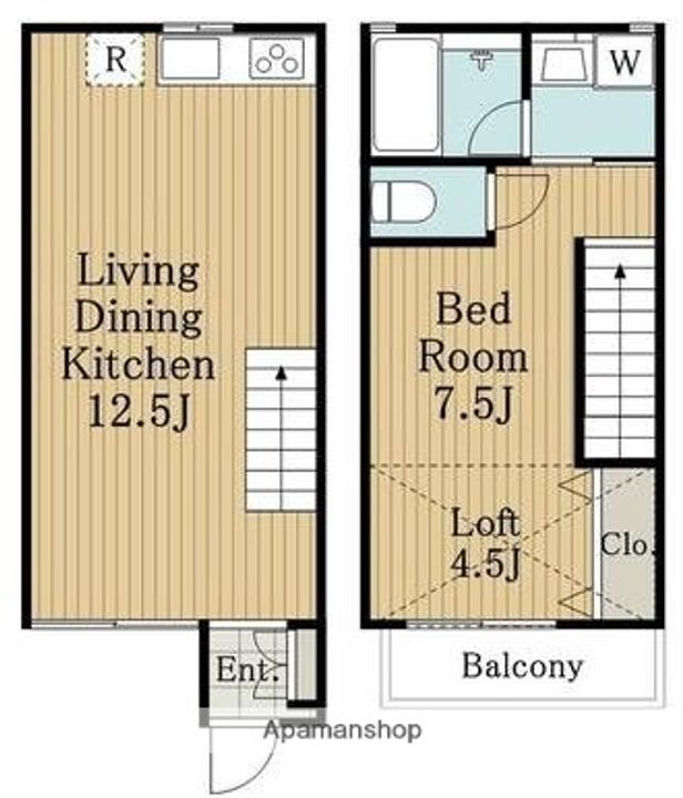 東京都武蔵野市吉祥寺東町1丁目の賃貸アパートの間取り
