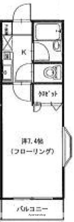 東京都三鷹市上連雀4丁目の賃貸アパートの間取り