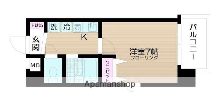 東京都西東京市富士町3丁目の賃貸マンションの間取り
