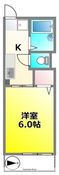 東京都武蔵野市境南町3丁目の賃貸アパートの間取り