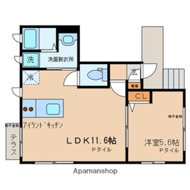 東京都杉並区下井草5丁目の賃貸アパートの間取り
