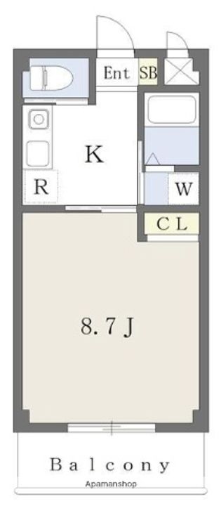東京都杉並区高井戸東2丁目の賃貸マンションの間取り
