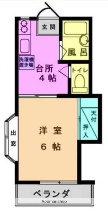 東京都小金井市前原町3丁目の賃貸アパートの間取り