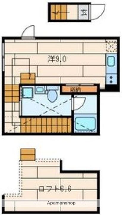 東京都世田谷区北烏山1丁目の賃貸アパートの間取り