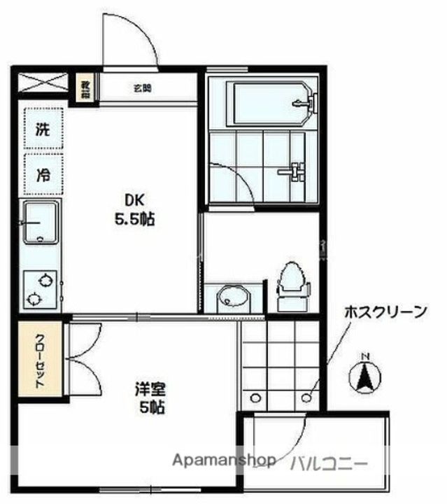 東京都三鷹市下連雀1丁目の賃貸アパートの間取り