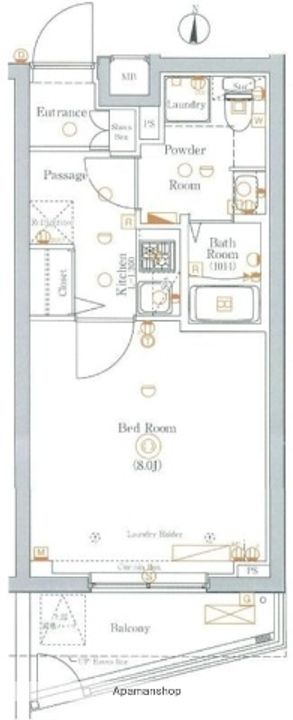 東京都杉並区大宮2丁目の賃貸マンションの間取り