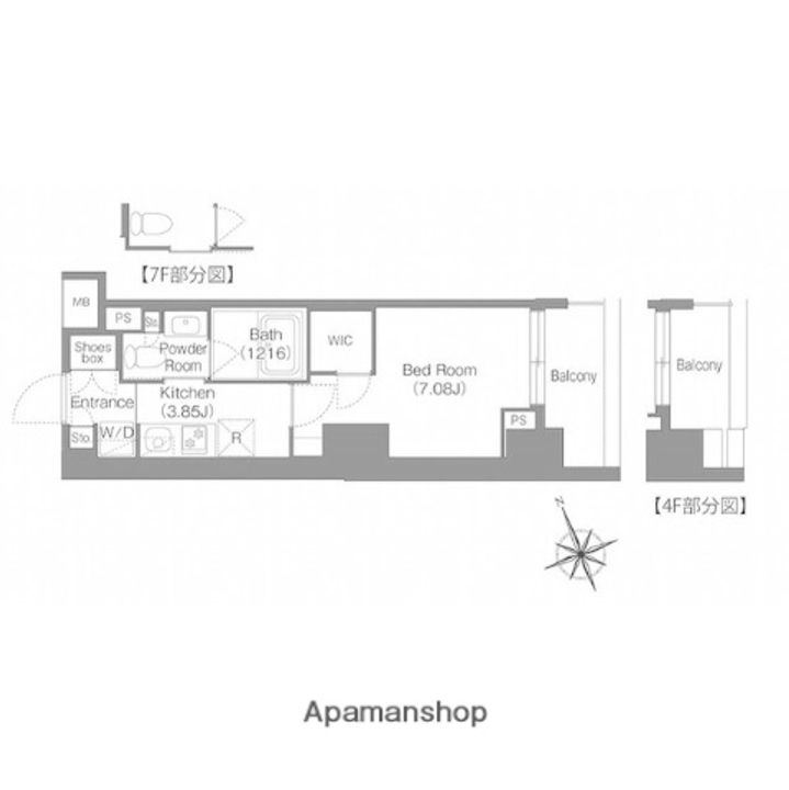 東京都杉並区西荻南3丁目の賃貸マンションの間取り