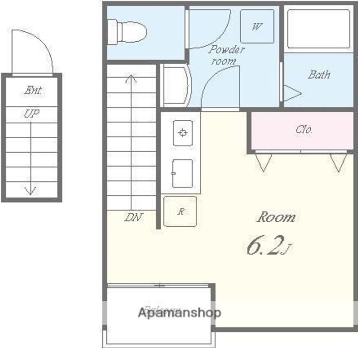 東京都杉並区久我山4丁目の賃貸アパートの間取り