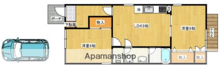 東京都杉並区西荻南3丁目の賃貸アパートの間取り