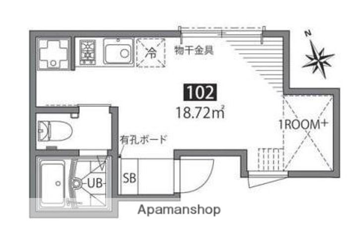 東京都杉並区松庵1丁目の賃貸アパートの間取り