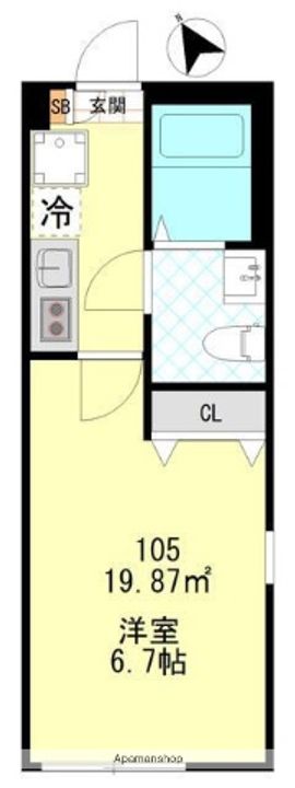 東京都三鷹市井の頭1丁目の賃貸アパートの間取り