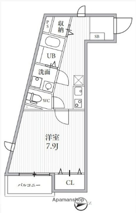 東京都西東京市柳沢5丁目の賃貸アパートの間取り